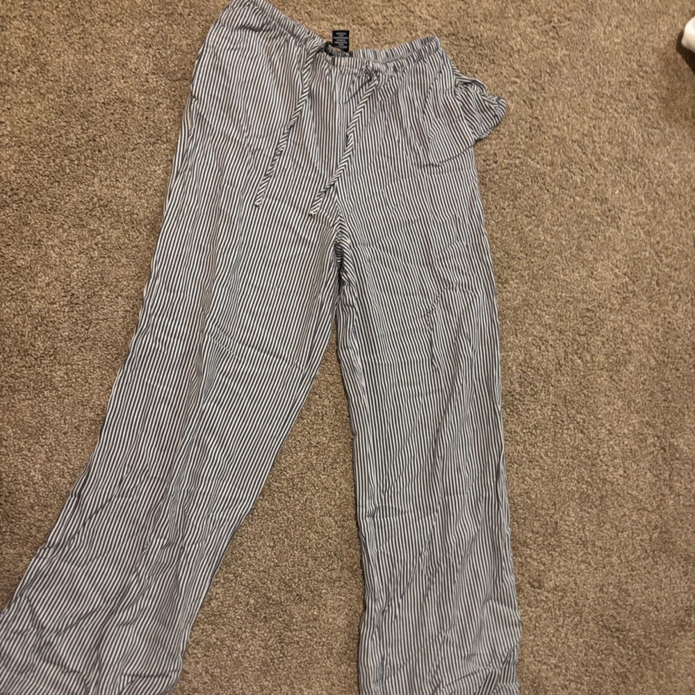 Striped Wide-Leg Pants